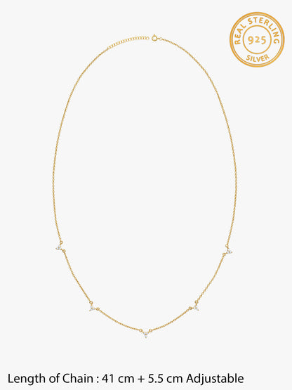 Golden Floret Station Necklace