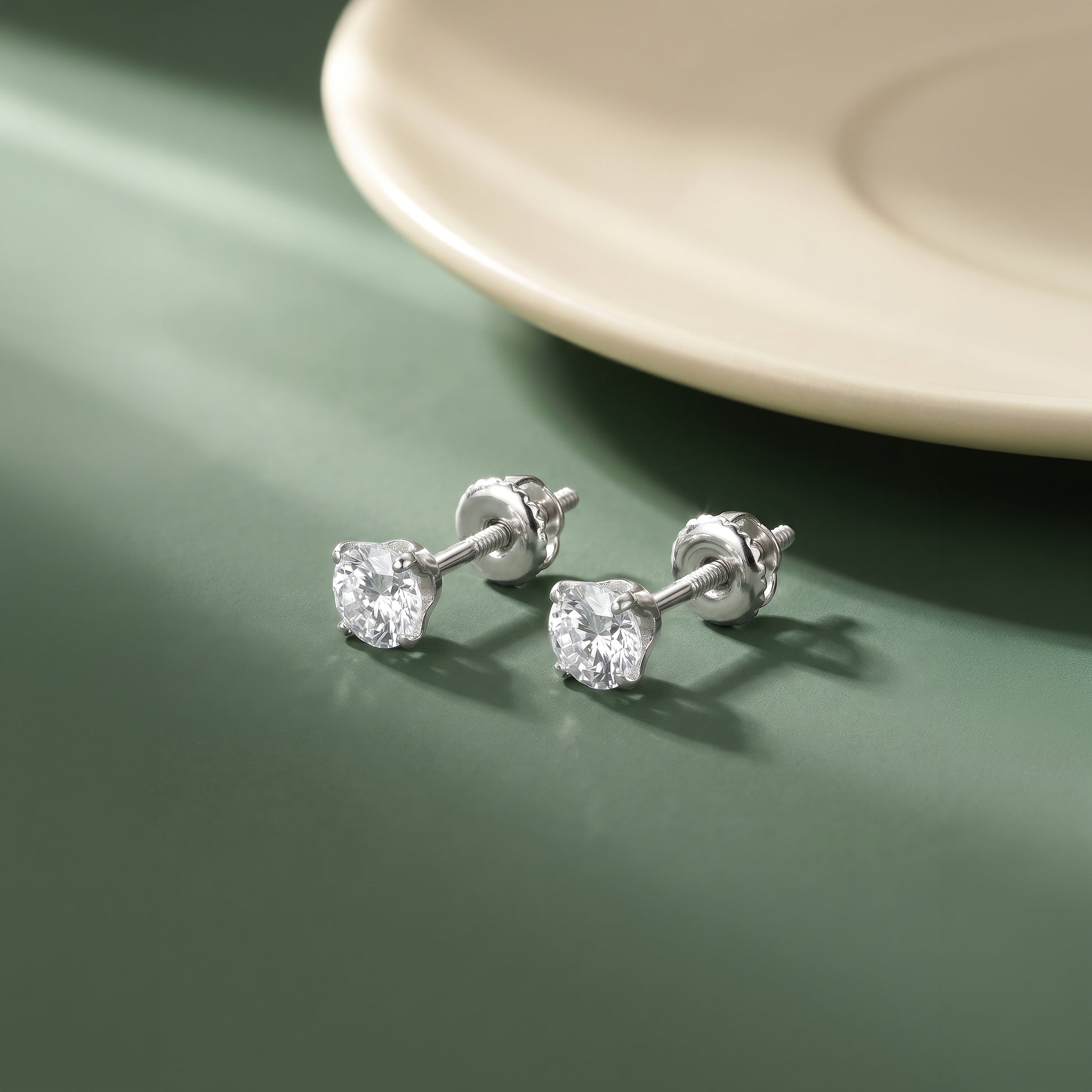 Silver Miravelle Stud Earrings