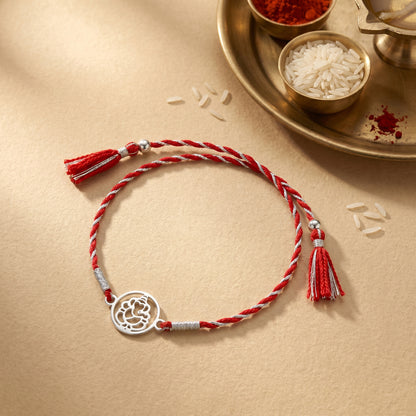 Silver Mangalmurti Kavach Rakhi