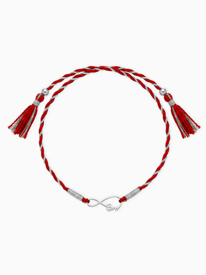 Silver Divine Infinity Rakhi