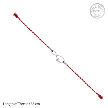 Silver Divine Infinity Rakhi