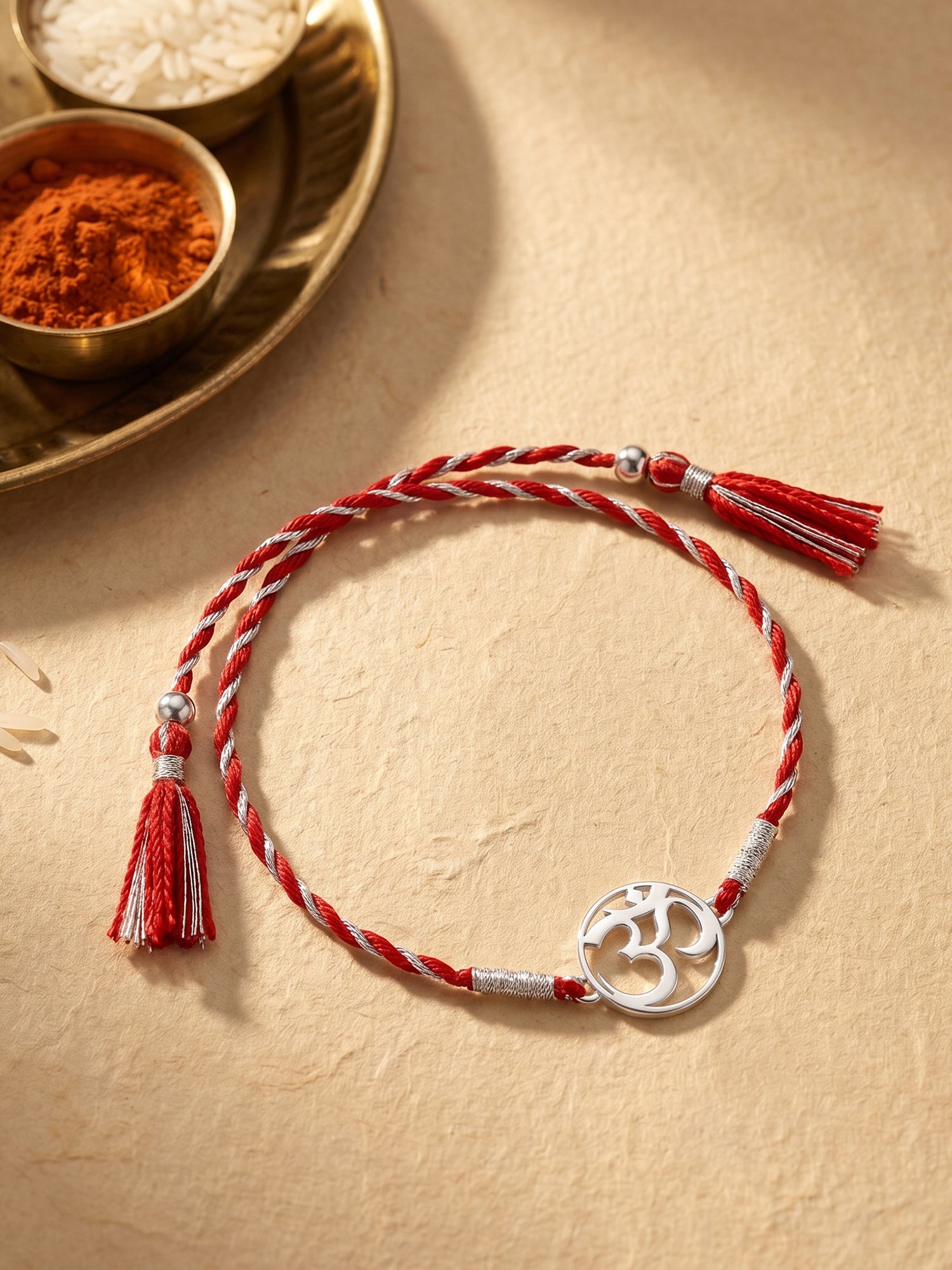 Silver Shree Om Rakhi