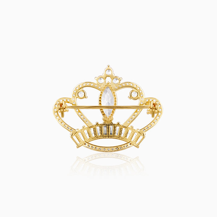 Golden Pride Crown Brooch For Him