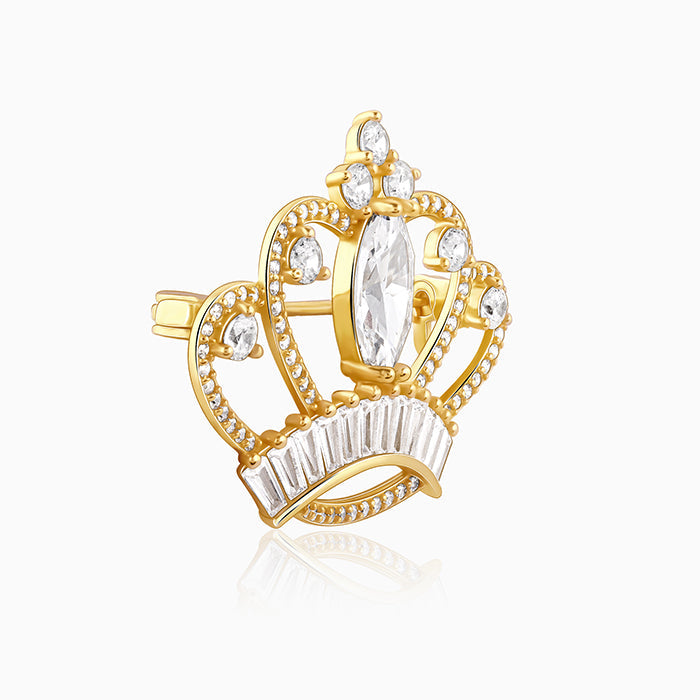 Golden Pride Crown Brooch For Him