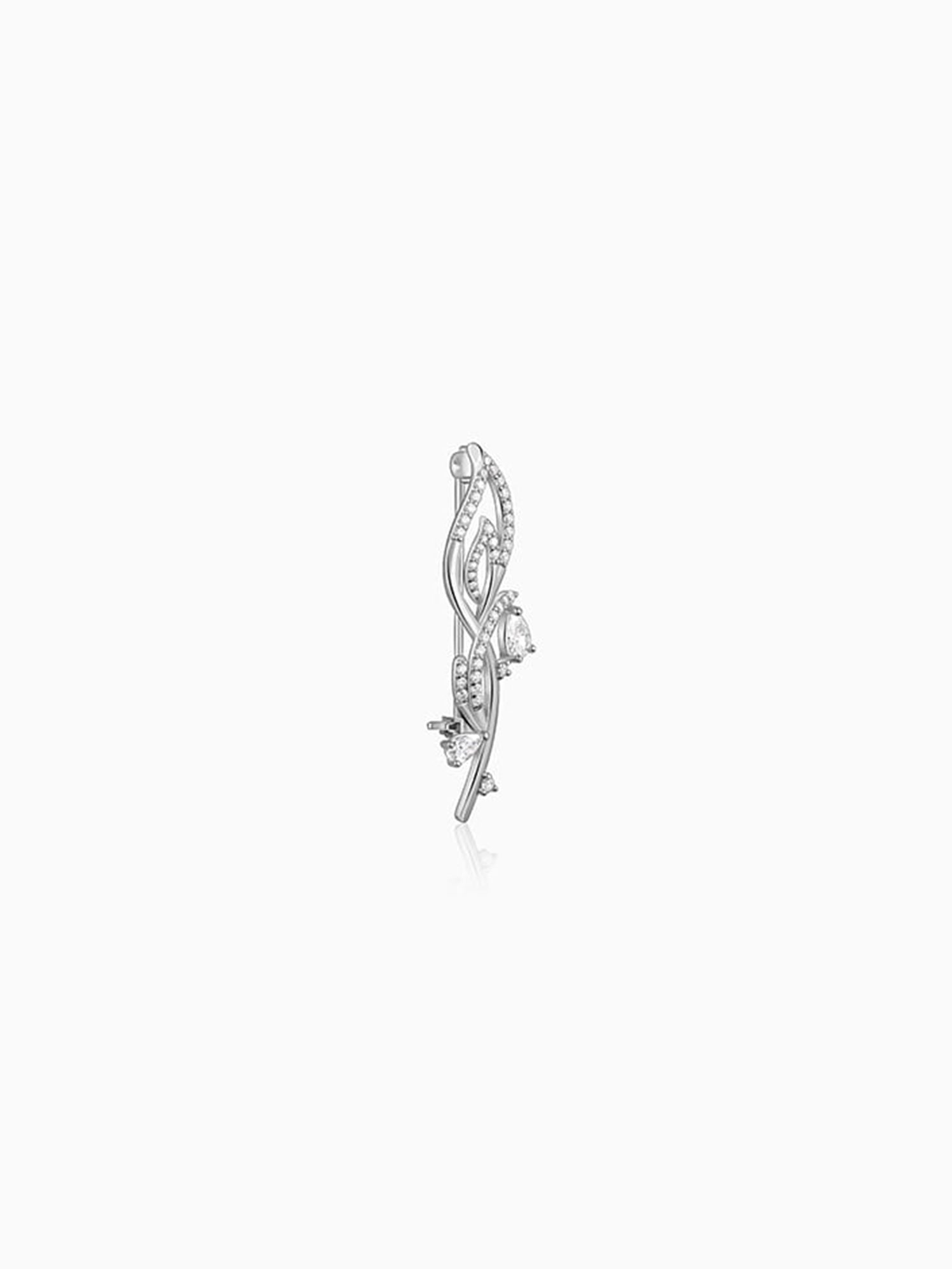 Silver Wavy Brooch For Him