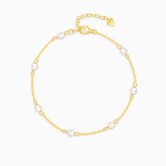 Golden Delicate Pearl Bracelet