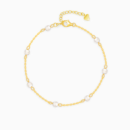 Golden Delicate Pearl Bracelet