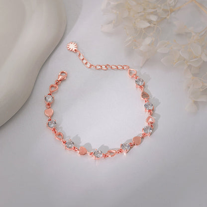 Rose Gold Heartlock Bracelet