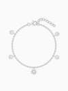 Silver Flower Charm Bracelet