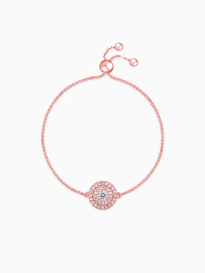 Rose Gold Circle of Zircon Bracelet