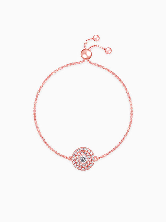 Rose Gold Circle of Zircon Bracelet