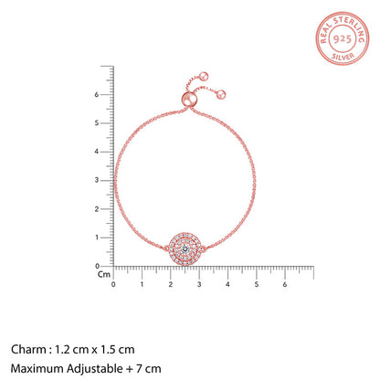 Rose Gold Circle of Zircon Bracelet