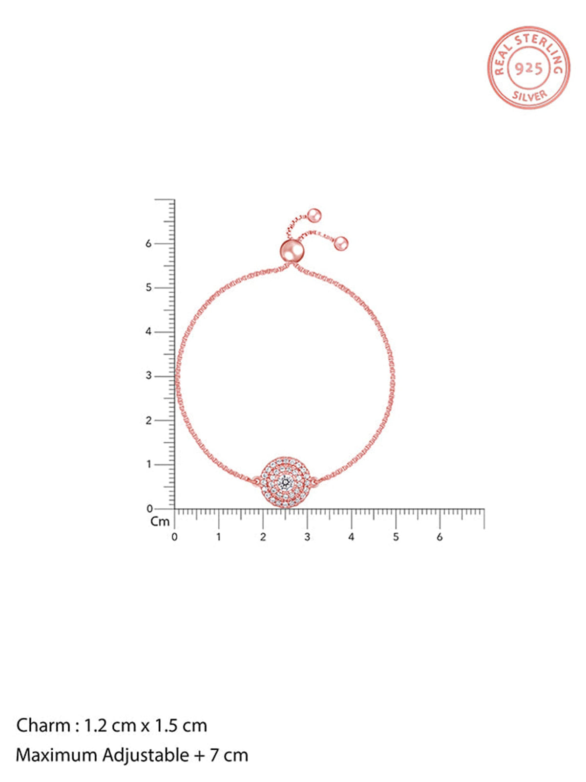 Rose Gold Circle of Zircon Bracelet