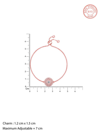 Rose Gold Circle of Zircon Bracelet