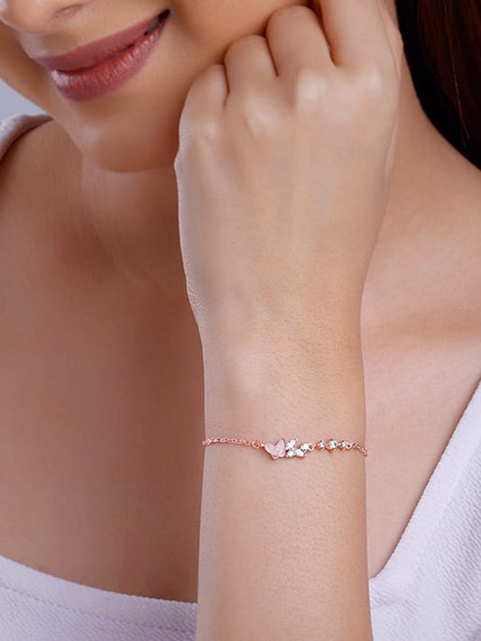 Rose Gold Sweet Butterfly Bracelet