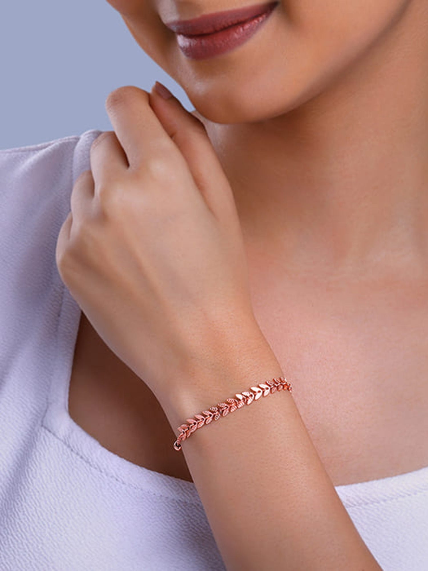 Rose Gold Leafy Breeze Bracelet