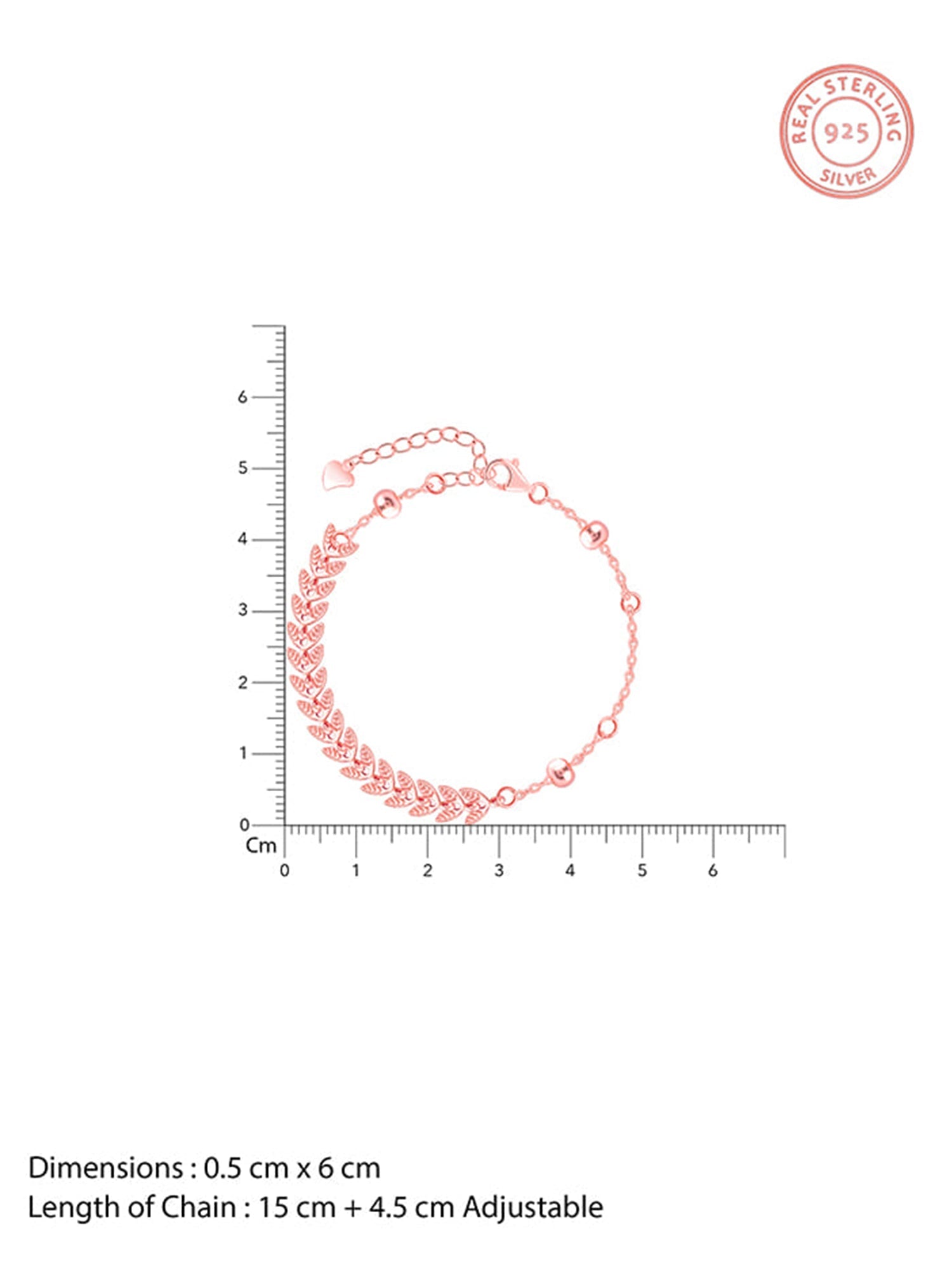 Rose Gold Leafy Breeze Bracelet