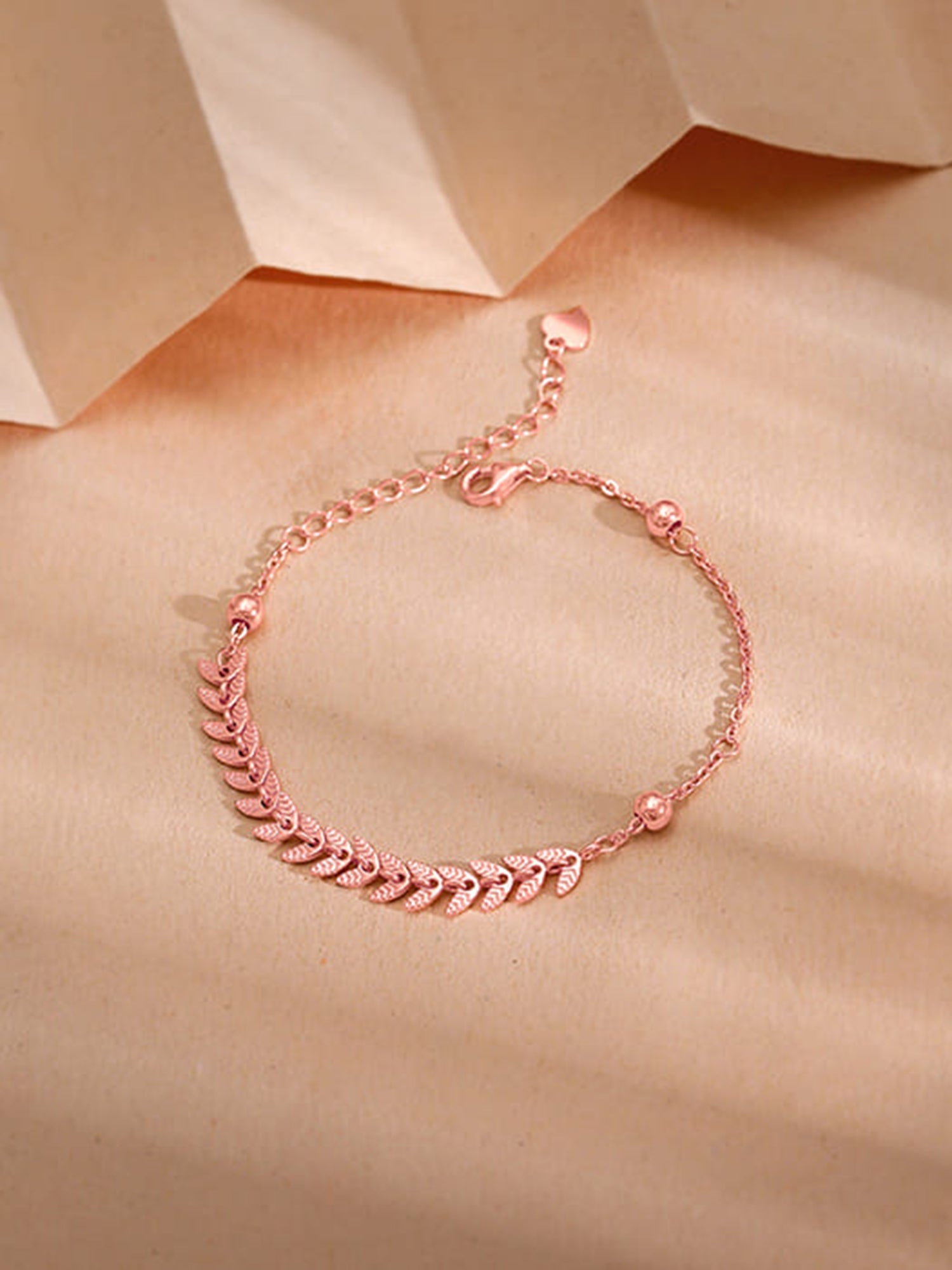 Rose Gold Leafy Breeze Bracelet