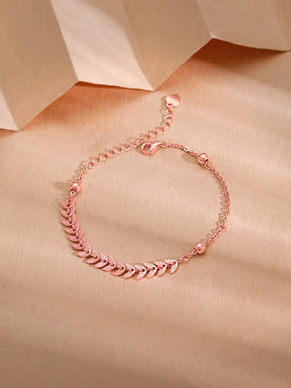Rose Gold Leafy Breeze Bracelet
