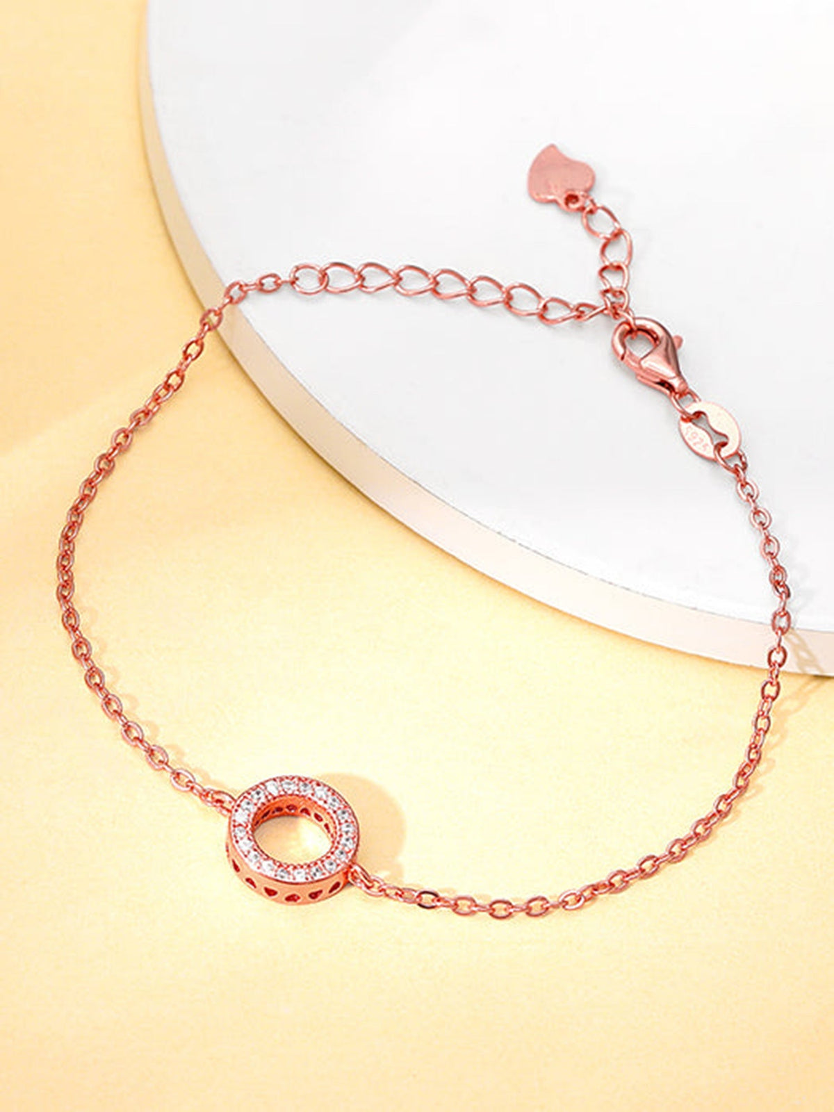 Rose Gold Whisper Of Circle Bracelet