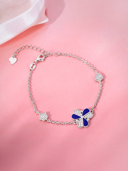 Silver Stunning Floral Bracelet