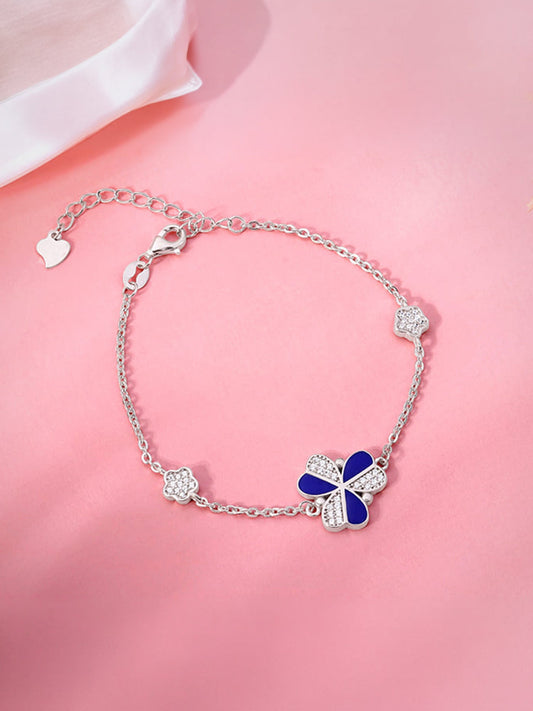 Silver Stunning Floral Bracelet