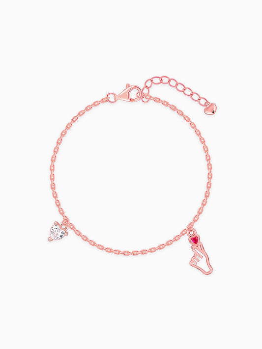 Rose Gold Cute Love Bracelet
