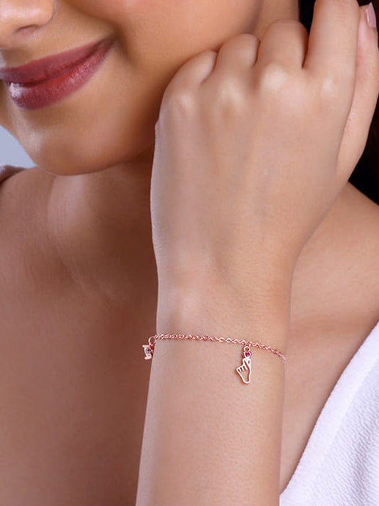 Rose Gold Cute Love Bracelet