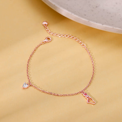Rose Gold Cute Love Bracelet