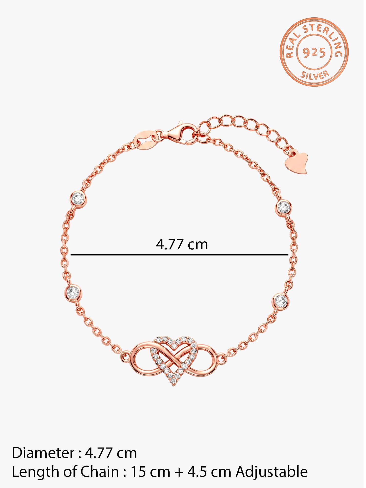 Rose Gold Infinite Bond Bracelet