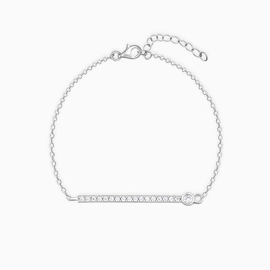 Silver Zircon Minimal Delicate Bracelet