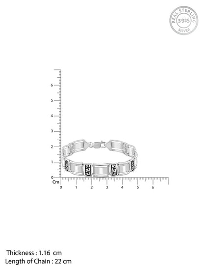Silver Wave Bracelet For Him
