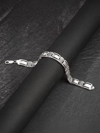Silver Wave Bracelet For Him
