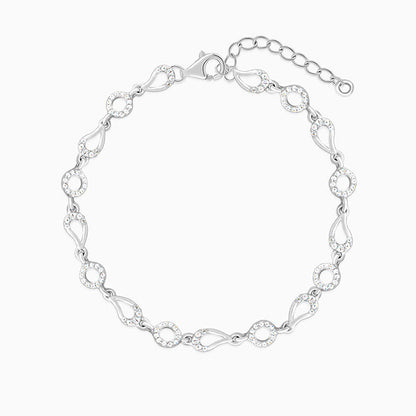Silver Eternal Paisley Link Bracelet