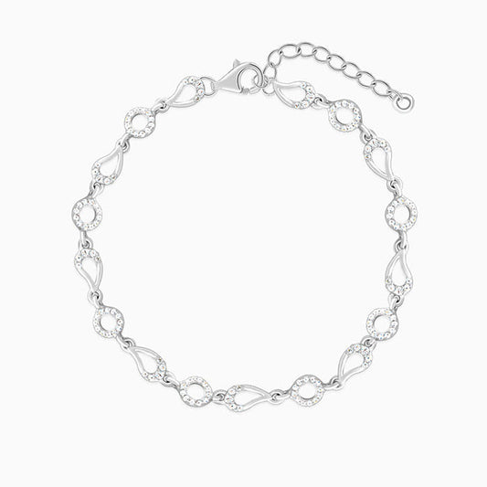 Silver Eternal Paisley Link Bracelet