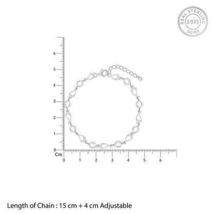 Silver Eternal Paisley Link Bracelet