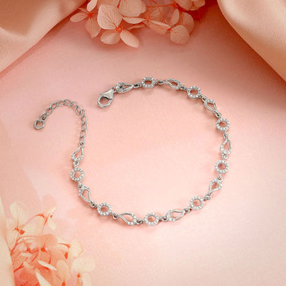 Silver Eternal Paisley Link Bracelet