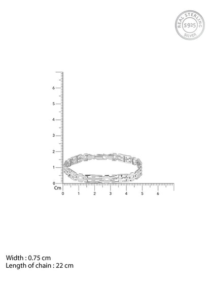 Silver Kingpin Bracelet For Him