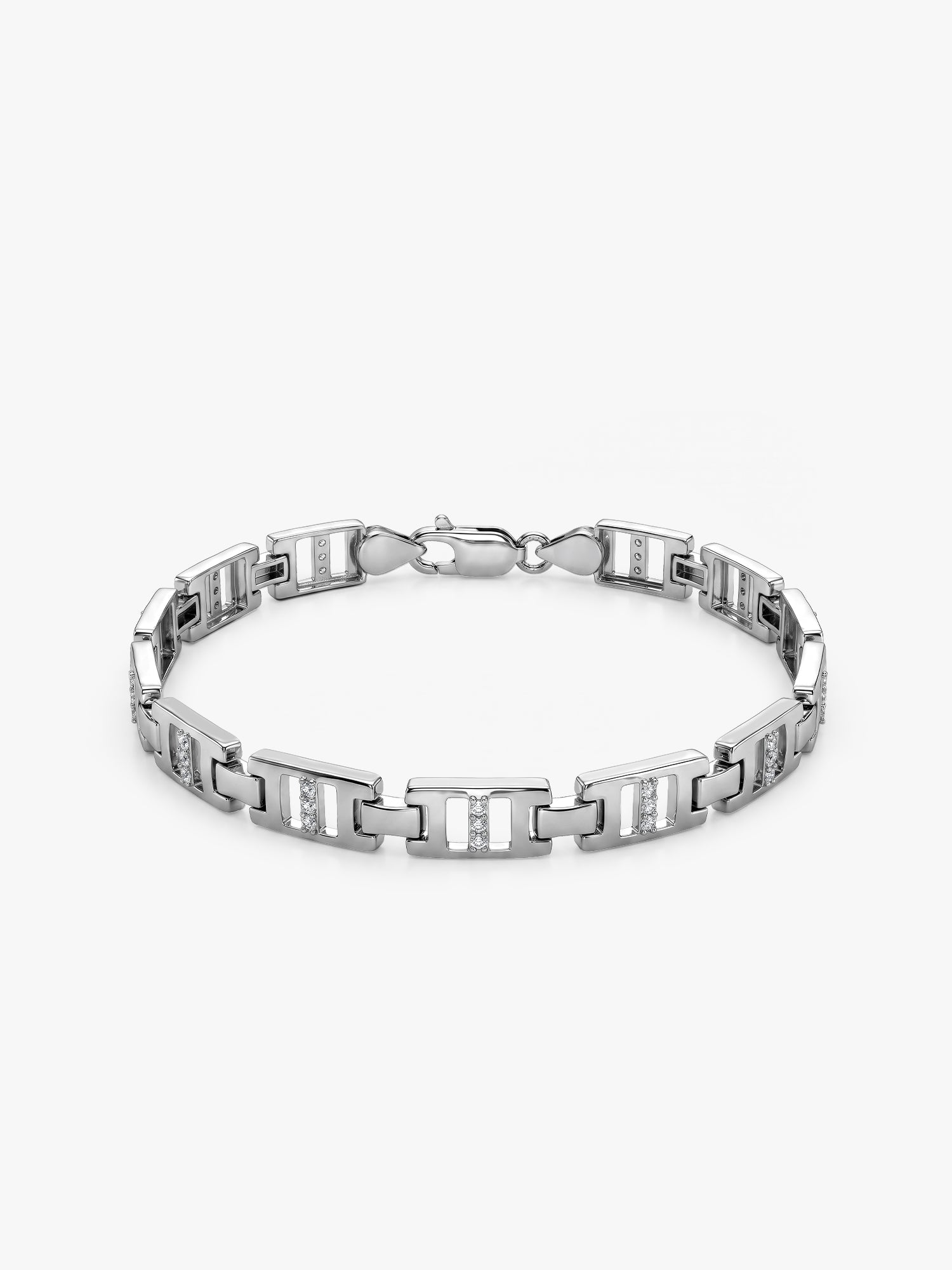 Silver Classic Bold Bracelet For Him