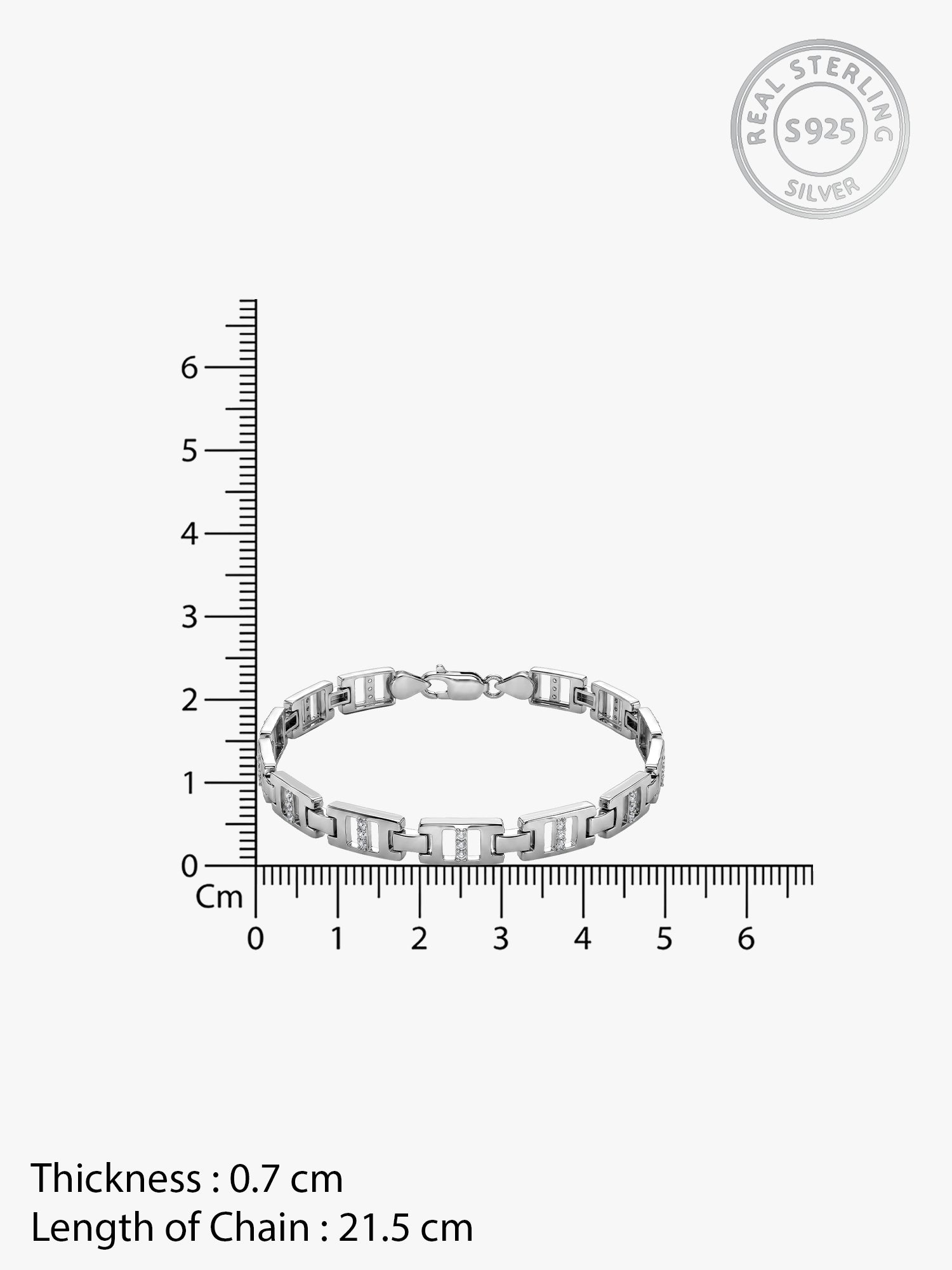 Silver Classic Bold Bracelet For Him