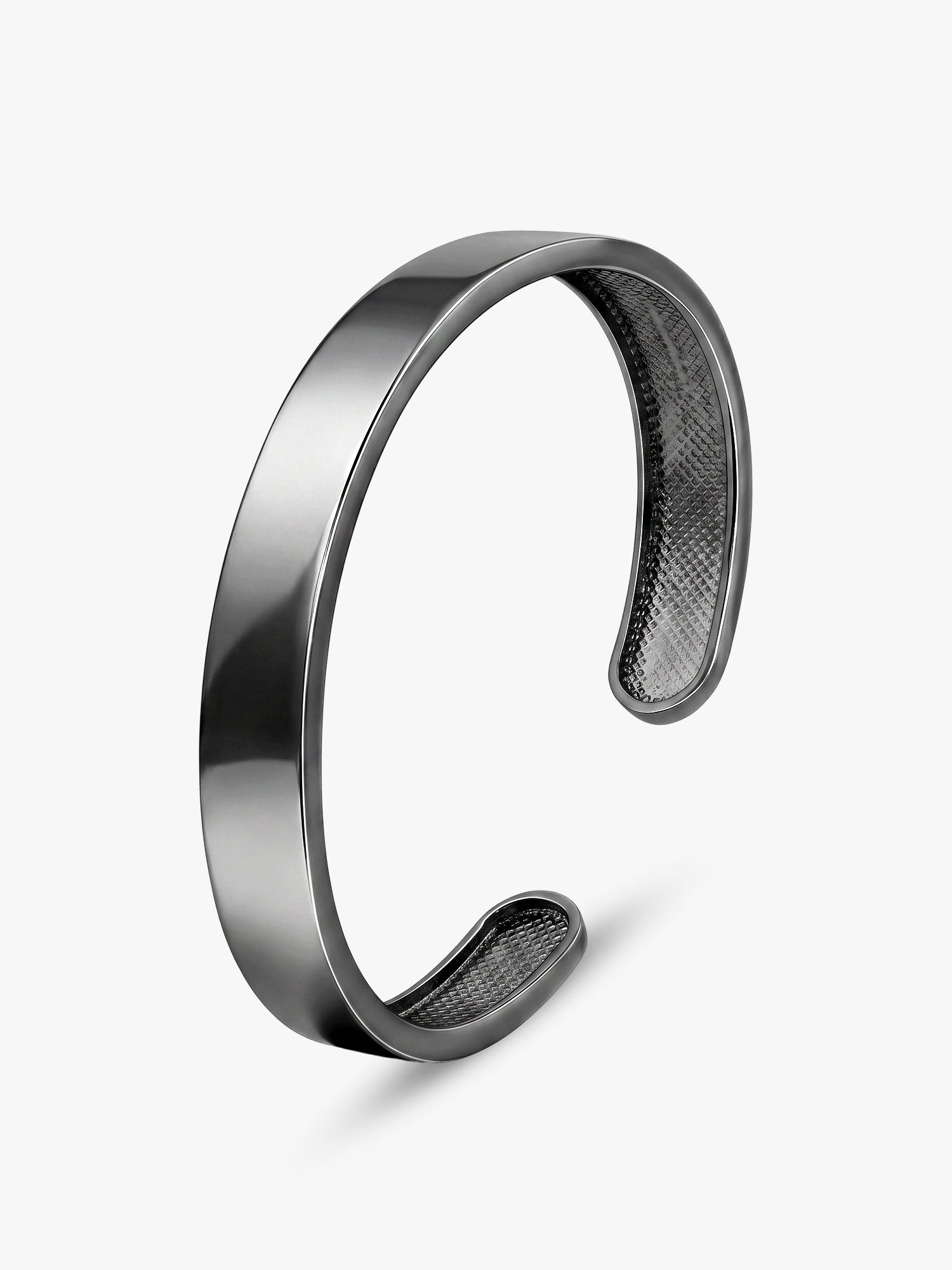 Black Rhodium Gladiator Half Kada For Him