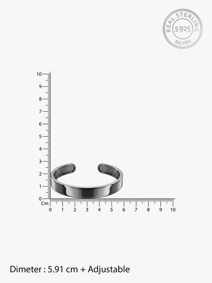 Black Rhodium Gladiator Half Kada For Him