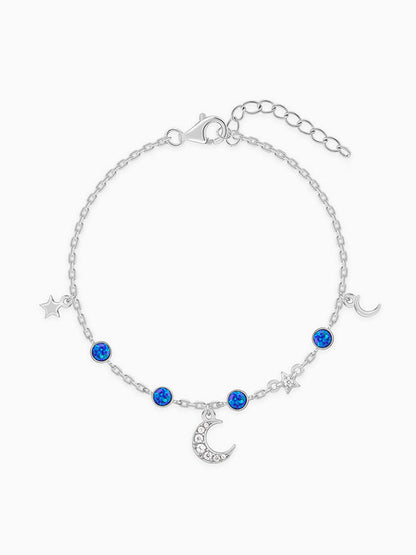 Silver Universe in Her Bracelet