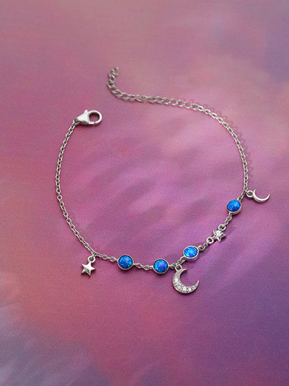 Silver Universe in Her Bracelet