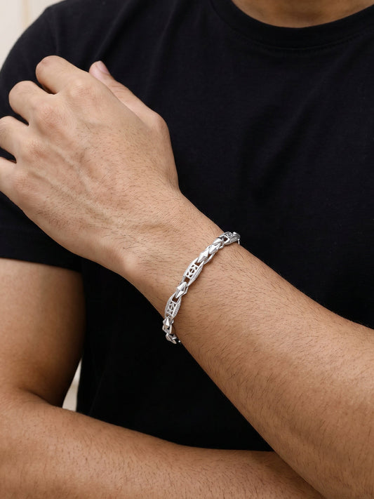 Silver Dude's Delight Bracelet For Him