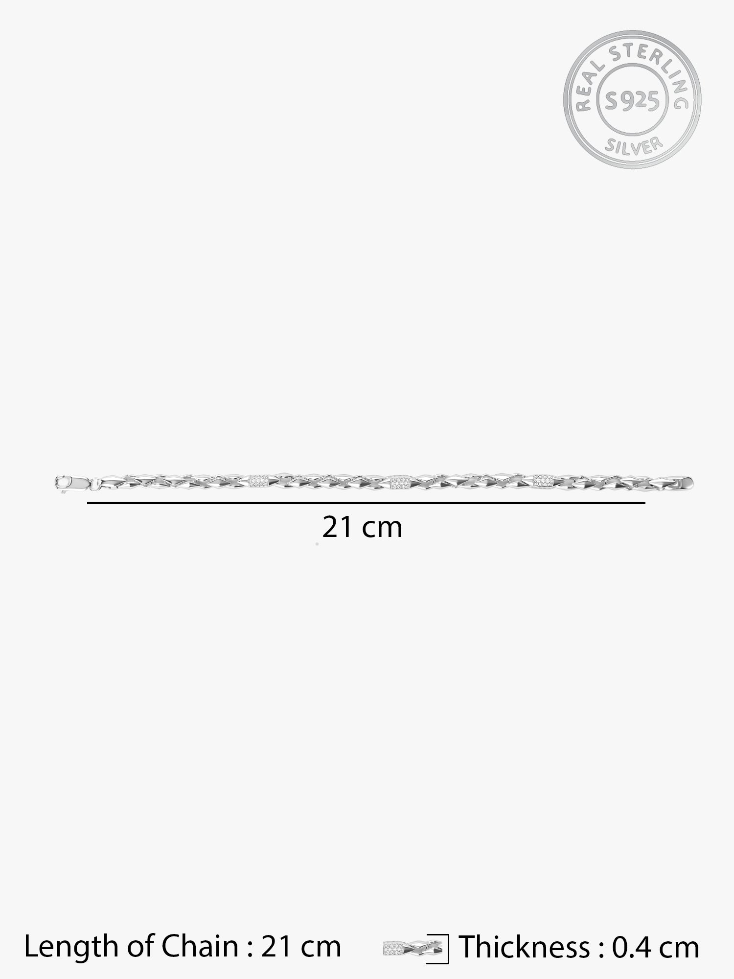 Silver Dude's Delight Bracelet For Him