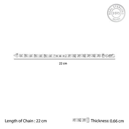 Silver Independent Thinker Bracelet For Him