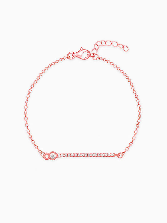 Rose Gold Zircon Minimal Bracelet