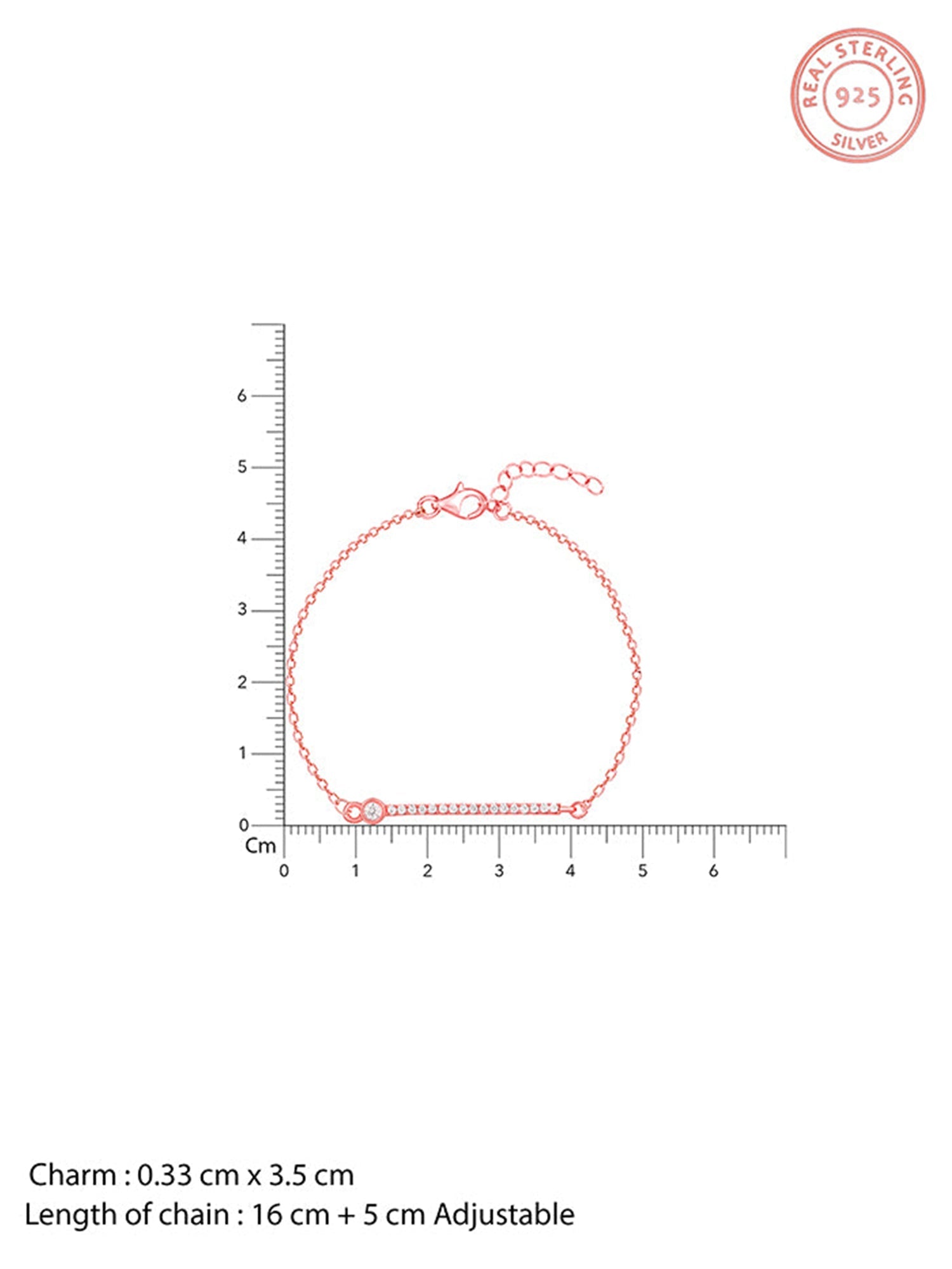 Rose Gold Zircon Minimal Bracelet