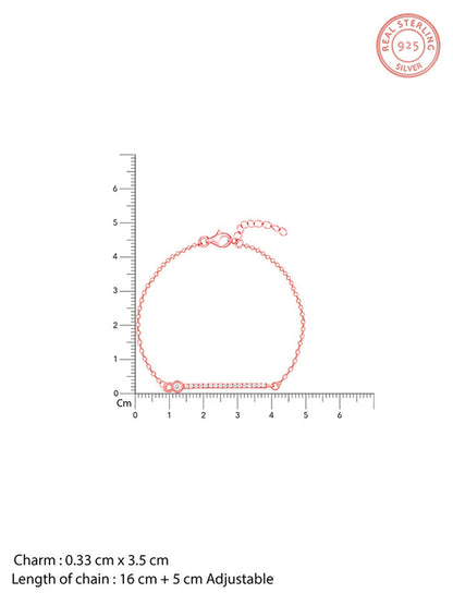 Rose Gold Zircon Minimal Bracelet